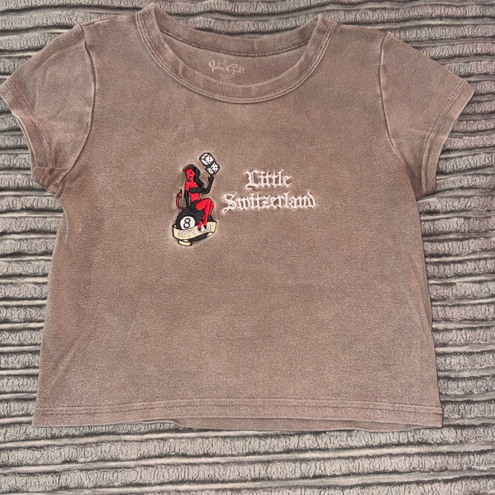 Brandy Melville Brown Crop Top Casual Style